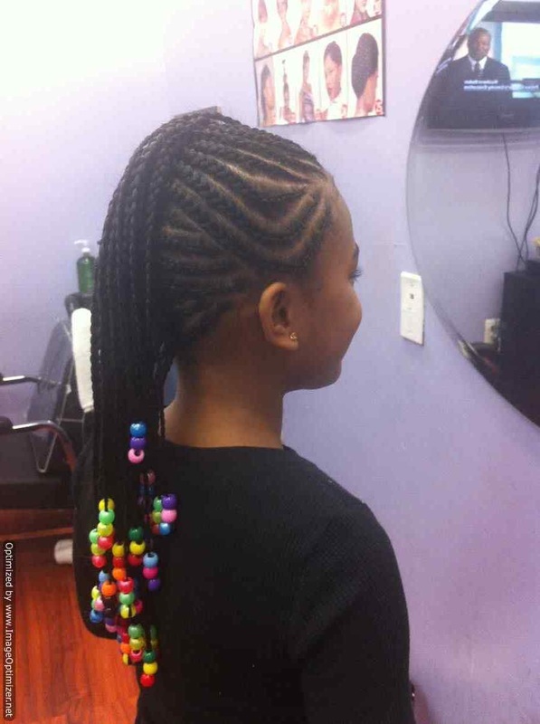 Little girl with Pony Tail Braids